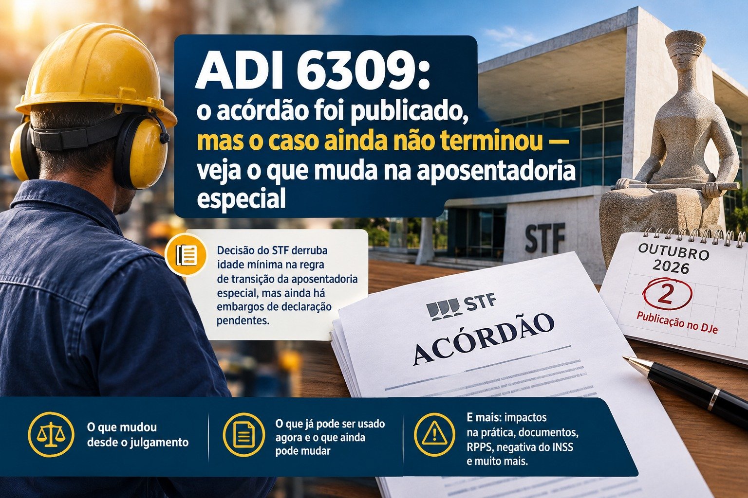 ADI 6309 acórdão publicado STF aposentadoria especial sem idade mínima 2026